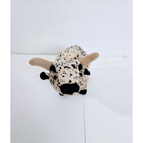 CURTO TOY Bull Cow Tan Black Spotted Stuffed Animal Plush Toy Smooth Operator - Picture 2 of 11